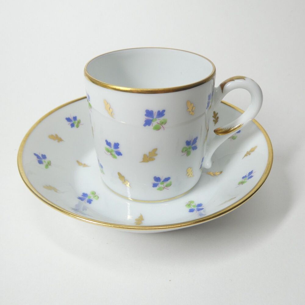 Barbeaux Cup & Saucer - 1737 Ancienne Manufacture Royal Limoges France Floral